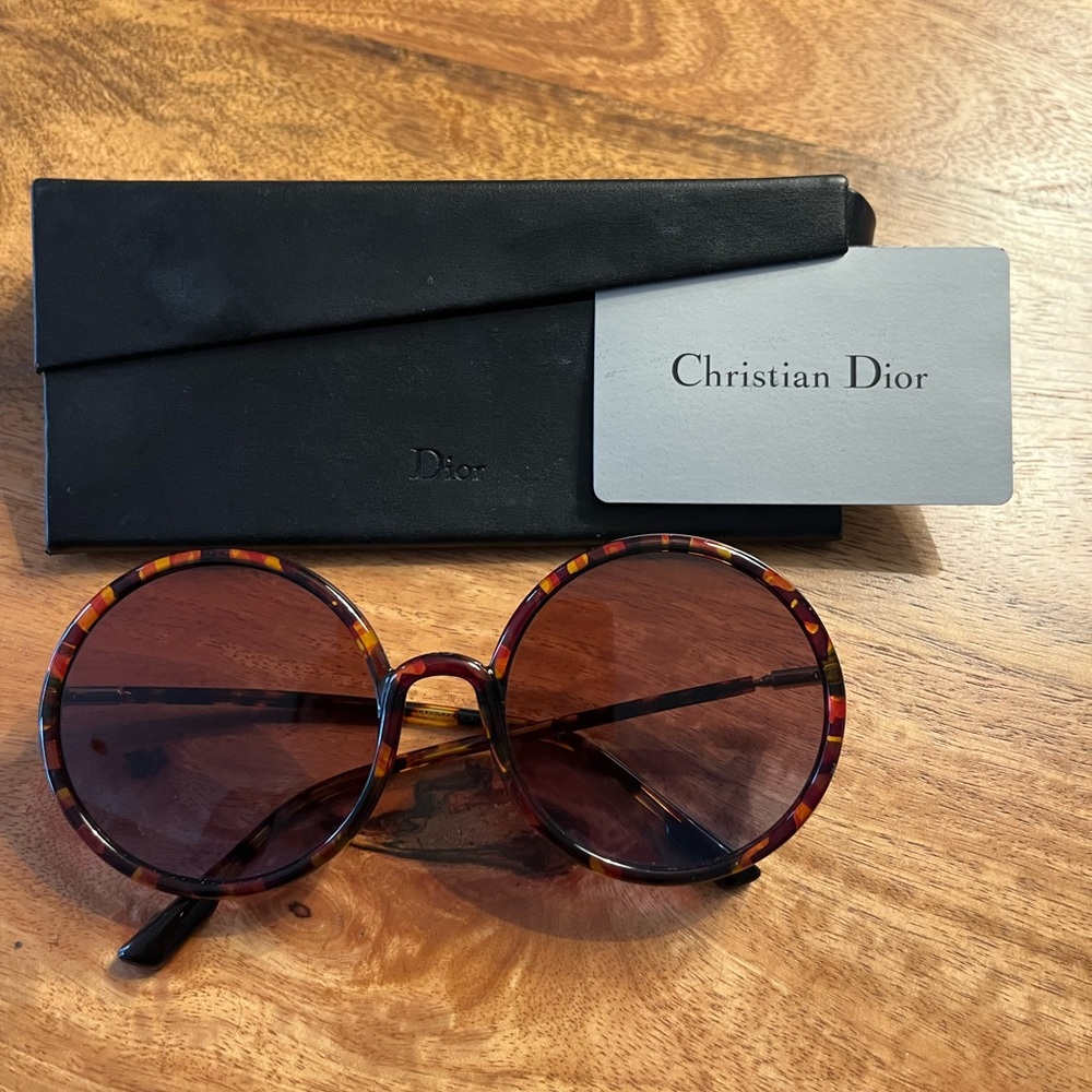 Dior Tortoiseshell Round Sunglasses - Brown Lenses